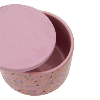 Yuki Small Pink Terrazzo Storage Canister