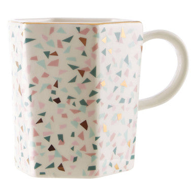 Mug with geometric pattern on a white background
