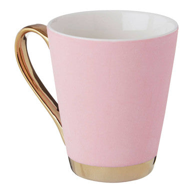 Frosted Deco Pink Monogram Mug, C