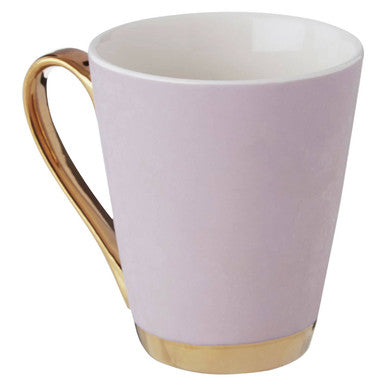 Frosted Deco Lilac Monogram Mug, J