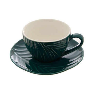 Bali Dark Green Espresso Cup And Saucer