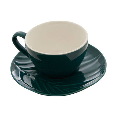 Bali Dark Green Espresso Cup And Saucer