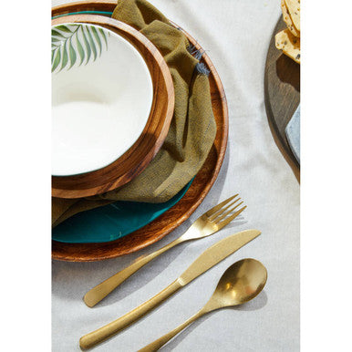 Bali Dark Green Medium Salad Bowl with Leaf Design