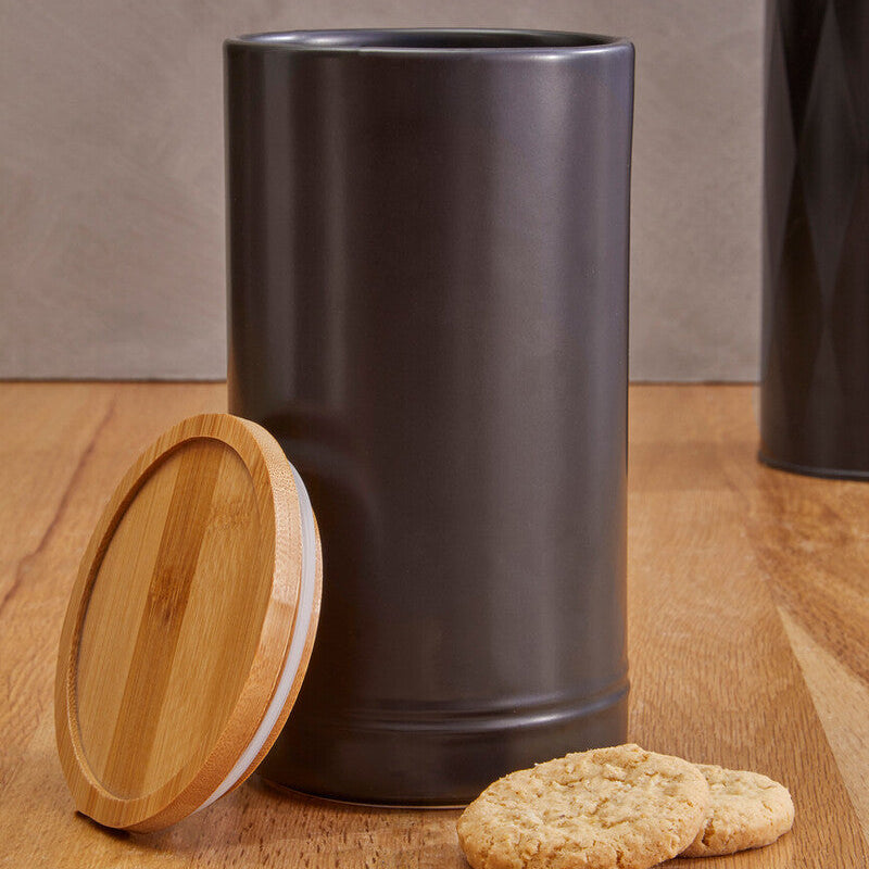 Fenwick Black Large Stoneware Canister