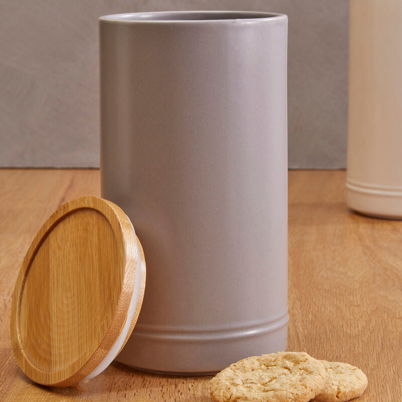 Fenwick Grey Large Stoneware Canister