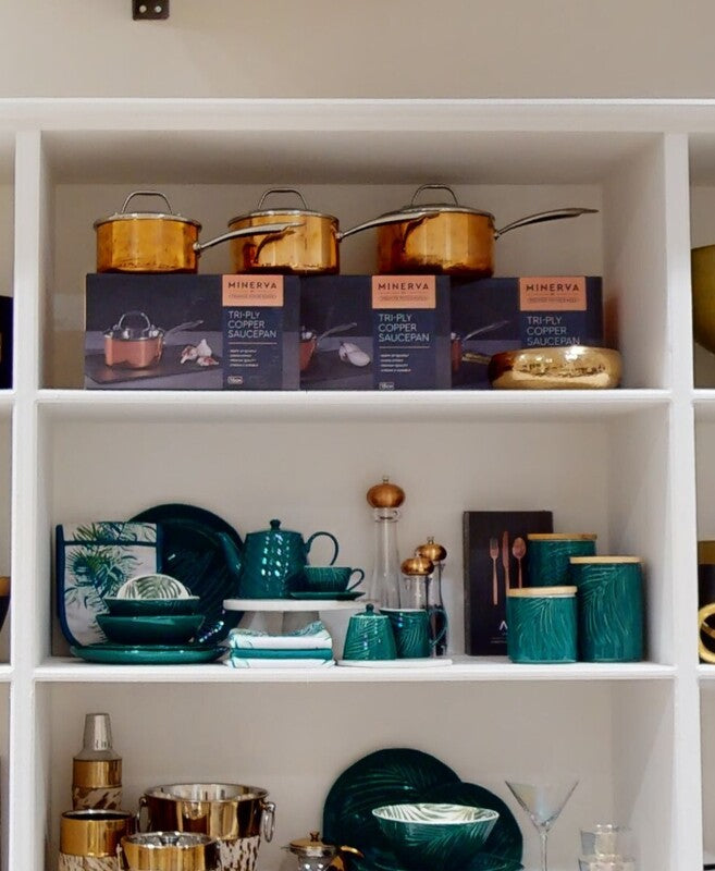 Bali Dark Green Large Storage Jar with Bamboo Lid