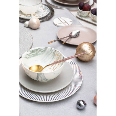 Elmira 12 Piece Grey Stoneware Dinner Set