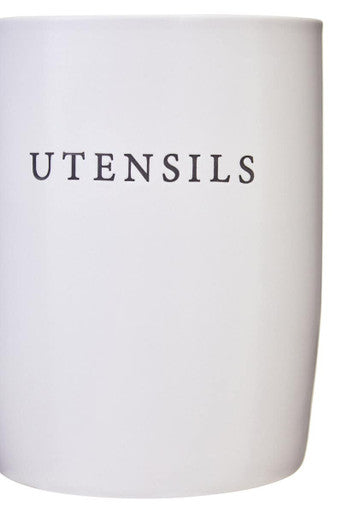 Farmhouse Cream Utensil Holder