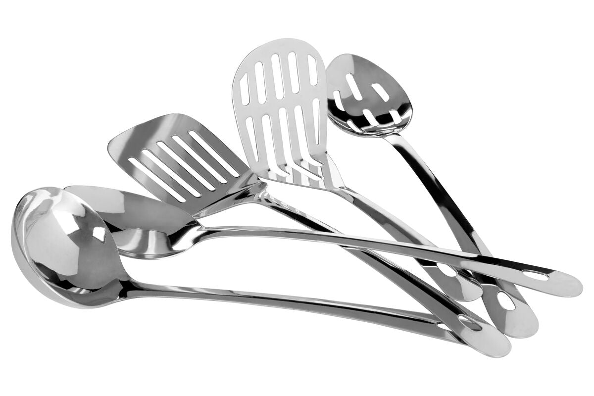 Bosna 5 Piece Stainless Steel Kitchen Utensils Set with Holder