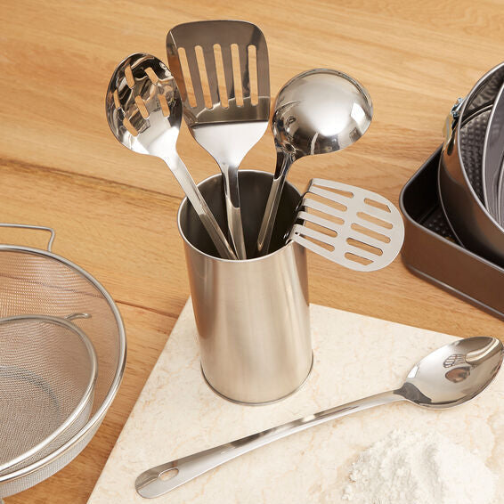 Bosna 5 Piece Stainless Steel Kitchen Utensils Set with Holder