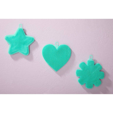 Mimo Teal Silicone Dish Scrubbers.