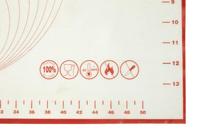 From Scratch Red Trim Baking Mat