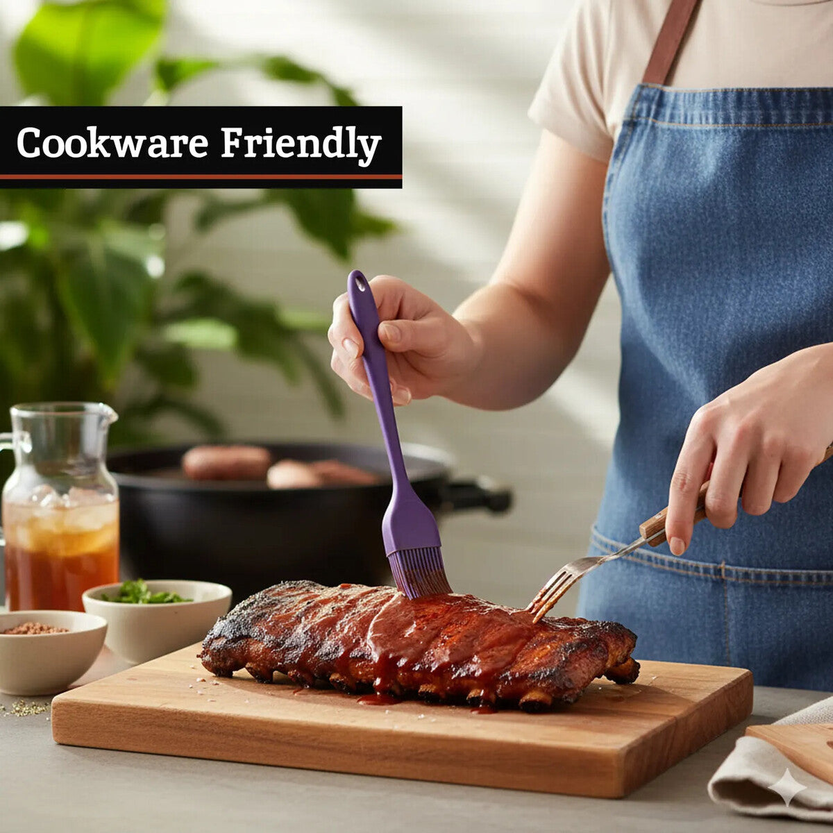 Zing Purple Silicone Pastry Brush