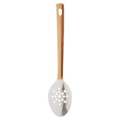 Freya Stainless Steel Slotted Spoon with Copper Finish Handle
