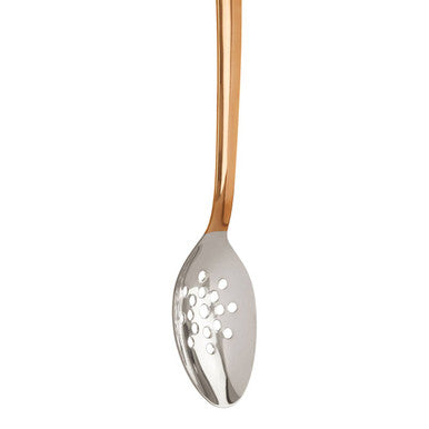 Freya Stainless Steel Slotted Spoon with Copper Finish Handle