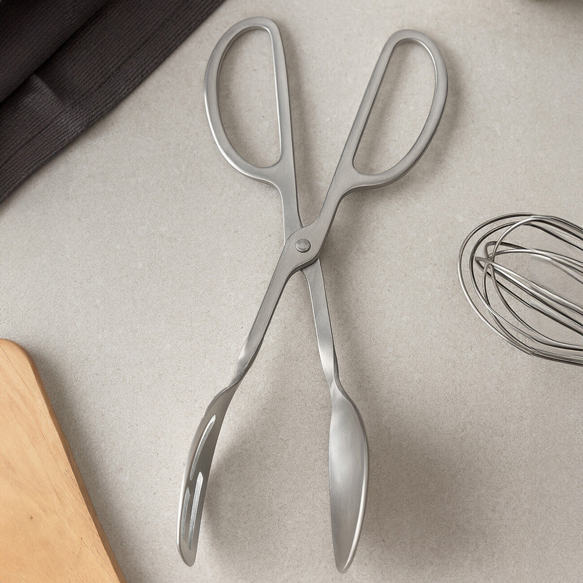 Hera Brushed Stainless Steel Tongs
