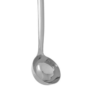 Silver spoon on a white background