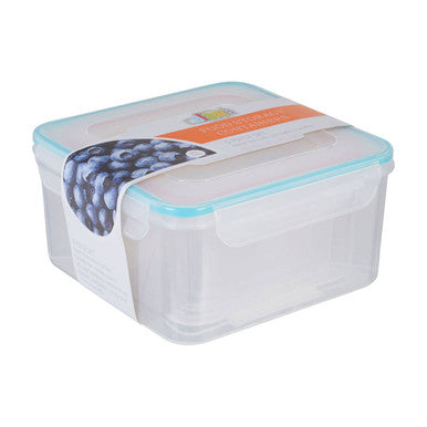 Herrela 5Pc Square Food Containers With Airtight Lids