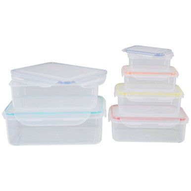 Herrela 6Pc Rectangular Food Containers With Airtight Lids