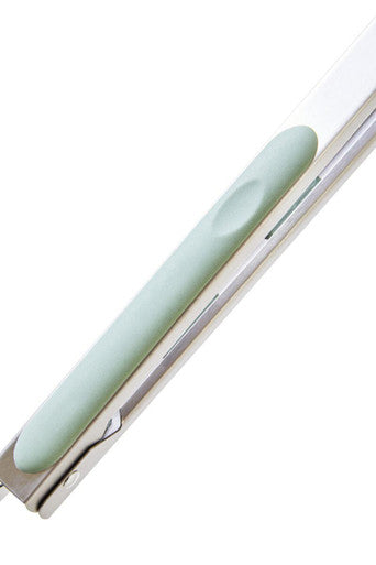 Nova Sage Green Silicone And Stainless Steel Tongs