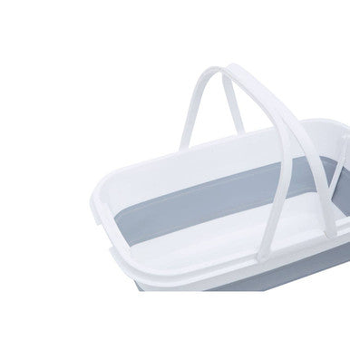 Averill  White And Grey Collapsible Basket With Handles