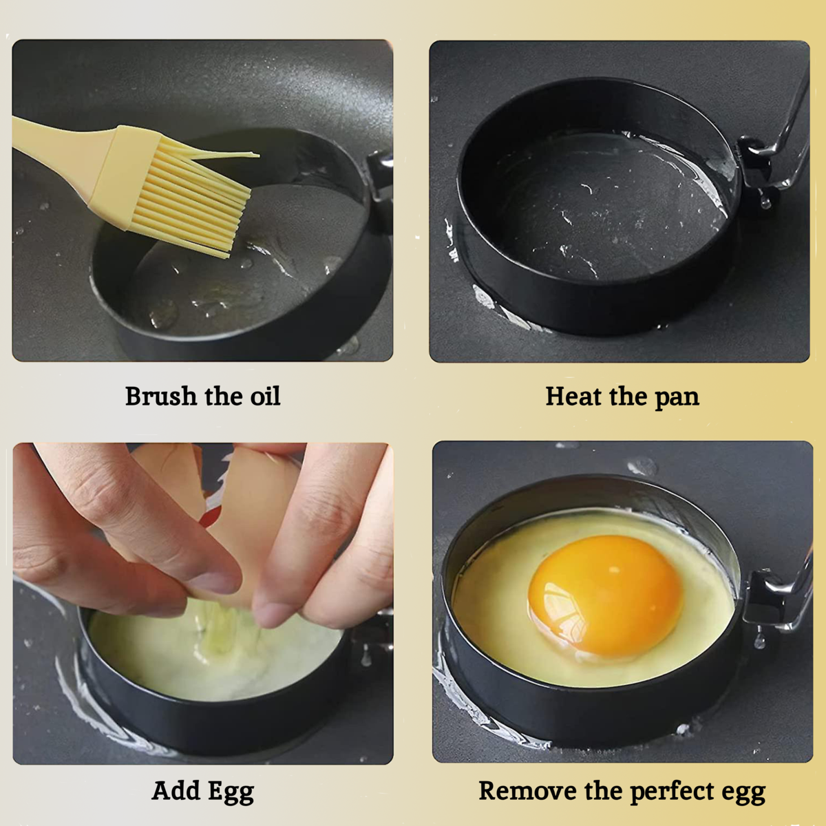 Bellano Set of 2 Non Stick Egg Rings