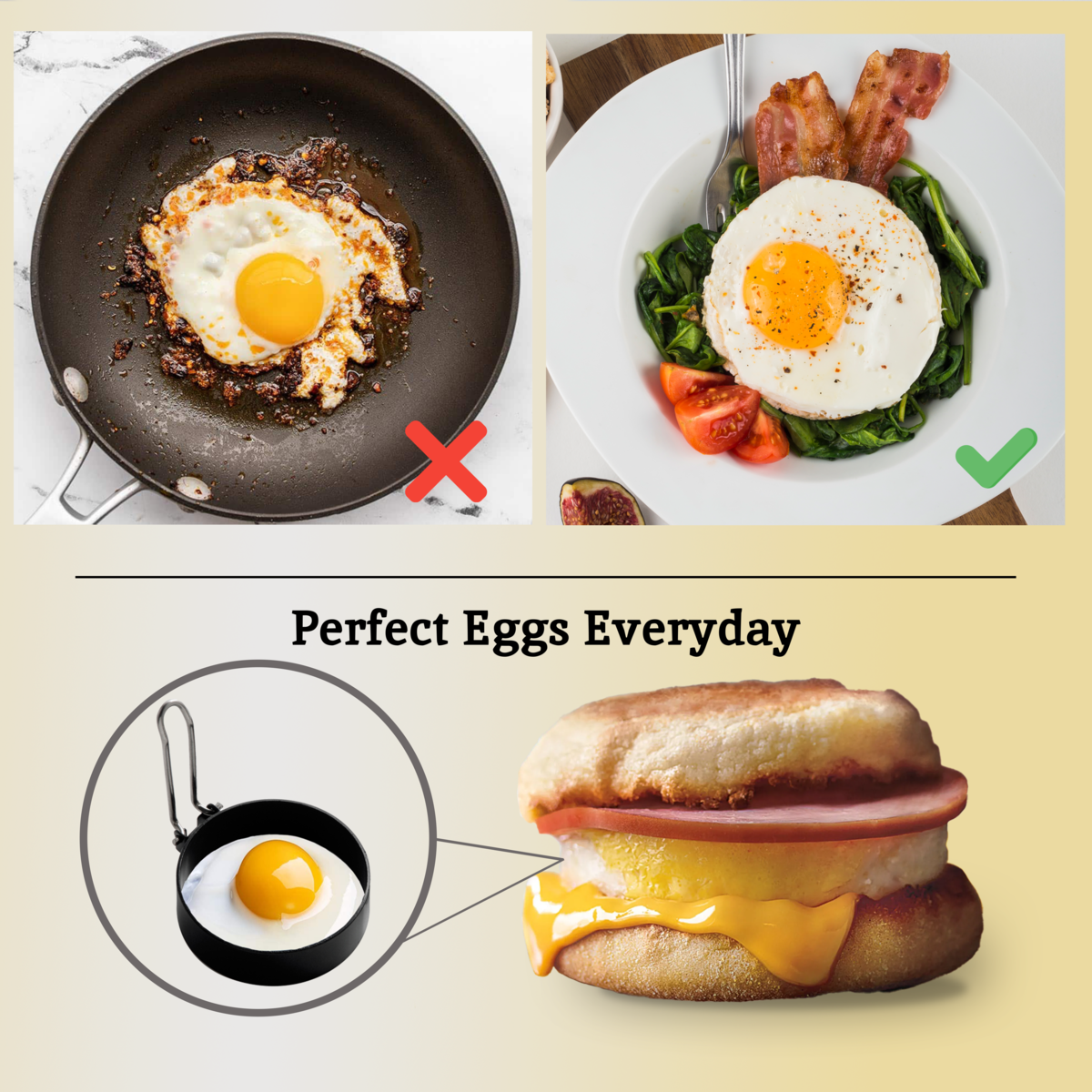 Bellano Set of 2 Non Stick Egg Rings