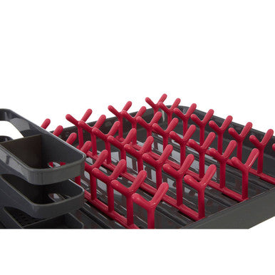 Laurie Grey And Hot Pink Dish Drainer