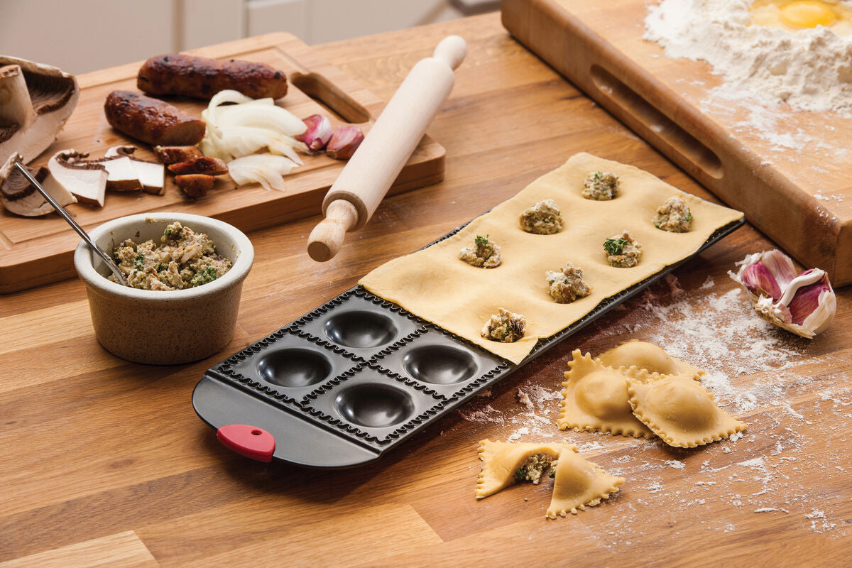 Ravioli Tray with Rolling Pin | From Scratch