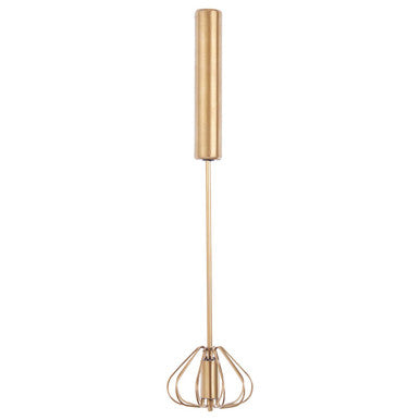Gold whisk on a white background
