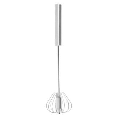 Metal whisk on a white background