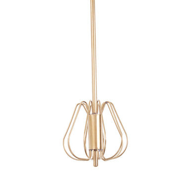 Gold pendant light fixture on a white background