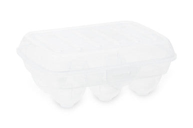 White Six Egg Box on a white background