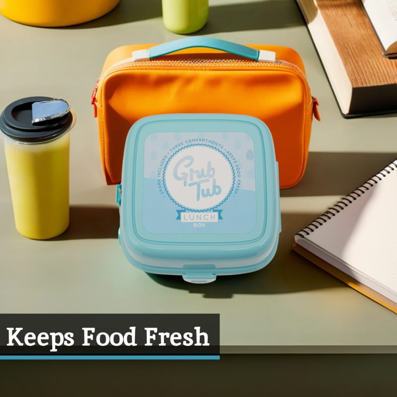 Grub Tub 4 Compartments Mint Green Lunch Box