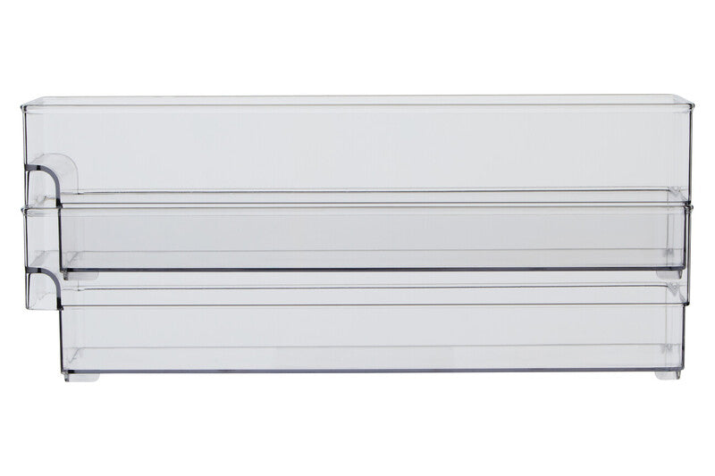 Romm Set Of Two Small Stackable Fridge Storage Trays