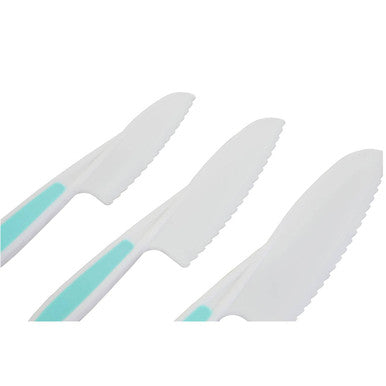 Zing Set Of 3 Dessert Or Salad Knives In Pastel Green