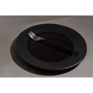 Avie 16 Piece Matte Silver And Black Cutlery Set