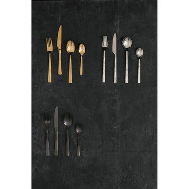 Avie 16 Piece White Faux Marble Cutlery Set