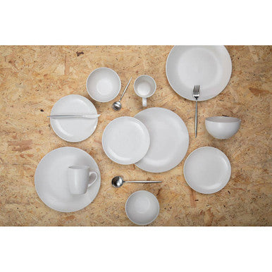 Modern Retro 16 Piece Matte Silver Cutlery Set