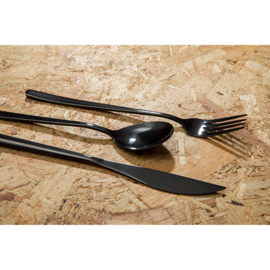 Mimo 3 Piece Black Travel Cutlery Set With Case