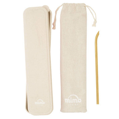 Mimo 6 Piece Gold Travel Cutlery Set With Case