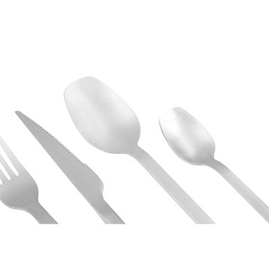 Avie 16 Piece Silver Matte Finish Cutlery Set