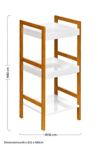 Versi White High Gloss 3 Tier Small Shelf Unit