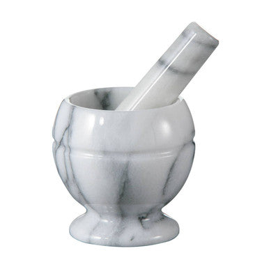 White Marble Small Mortar and Pestle Set | Salerno