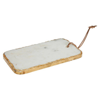 Empire White Marble Chopping And Serving Board With Gold Foil Detail