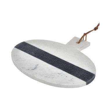 Bulgari White And Grey Marble Round Paddle Board