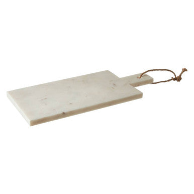 Kindia Large White Marble Paddle Chopping And Serving Board