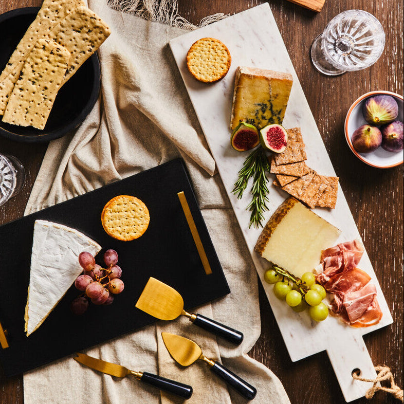 Salerno Large White Marble Paddle Chopping And Serving Board