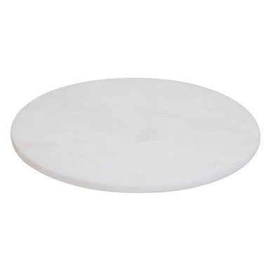 Kindia Round White Marble Chopping And Serving Board