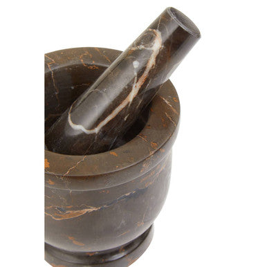 Marmore Black And Gold Marble Mortar And Pestle